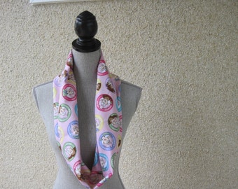 Fabric scarf, Infinity scarf, tube scarf, eternity scarf, loop scarf, Aunty Acid, Sarcasm, Aunty Acid scarf, Cotton scarf