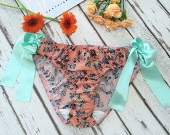 Tie side panties Etsy