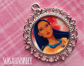 Pocahontas Pendant - Disney Princess Pendant - Pocahontas Charm - Pocahontas Necklace Pendant - Princess Charm - Pocahontas Jewelry