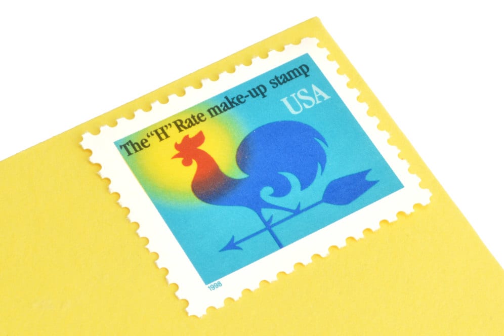 25 Rooster Weather Vane H-Rate Stamps 1c Unused RARE