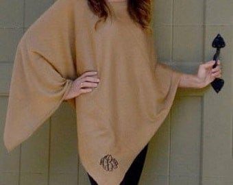 Monogrammed Poncho - Customize with Vinyl - Monogram Gift