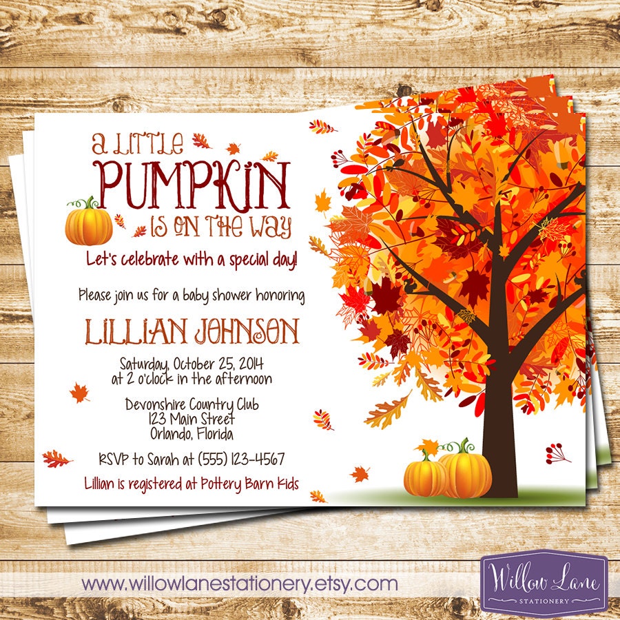 Boy Little Pumpkin Baby Shower Invitation Blue Autumn Fall   Il Fullxfull.820590185 Qytt 