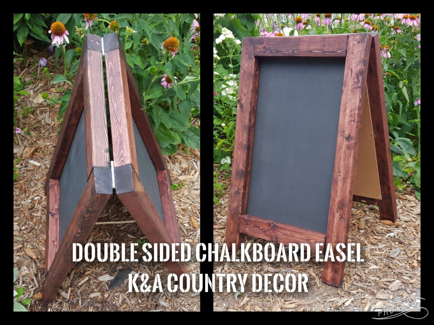 Rustic Chalkboard Easel 7