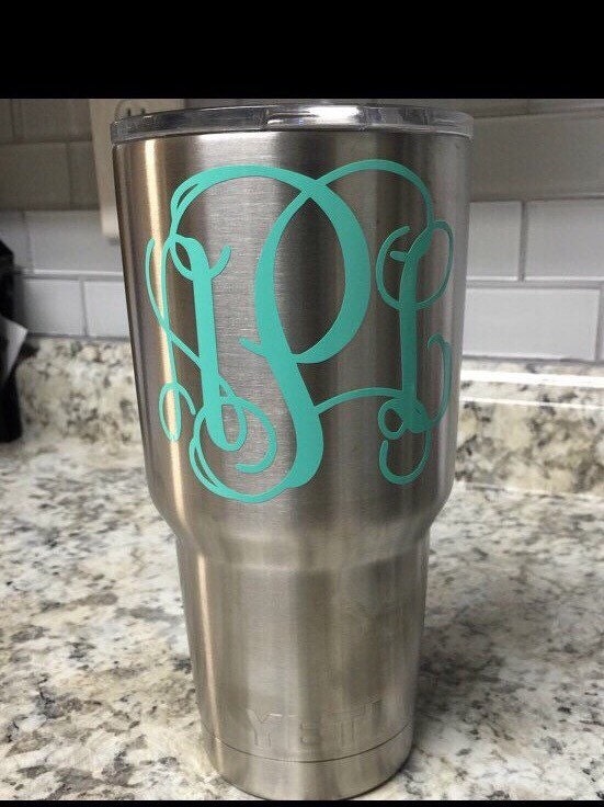 Yeti Rambler Tumbler DIY Personalized Monogram Vinyl Decal