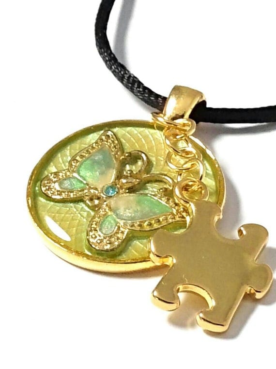 Autism necklace autism awareness jewelry autism by GenevasSky