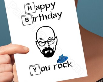 funny birthday card. breaking bad card. walter white. heisenber birthday card. girlfriend birthday. boyfriend brithday. card for boyfriend.