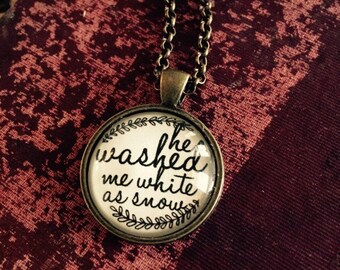 Items similar to He has washed me white as snow...8 by 10 print on Etsy