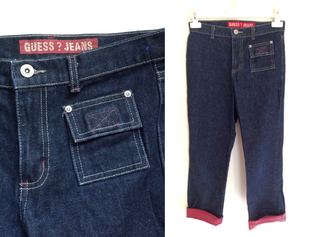Vintage GUESS jeans girls 12-14 /Dark blue denim 50s 1950s