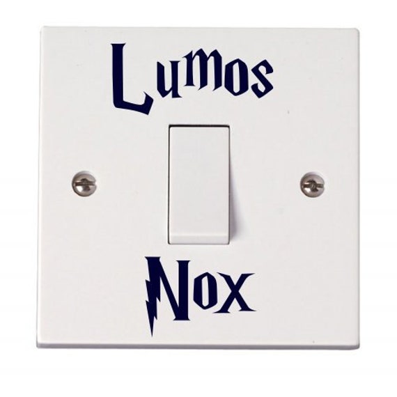 harry potter lumos nox light switch sticker decal