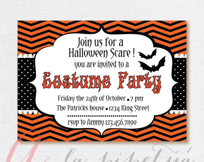 Halloween invite, DIY, Spooky Halloween invitation, Halloween invites, Spooky invitations. Halloween kids invitation