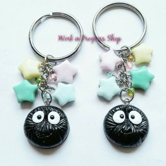 Soot Sprite Keychain - Polymer Clay Accessories