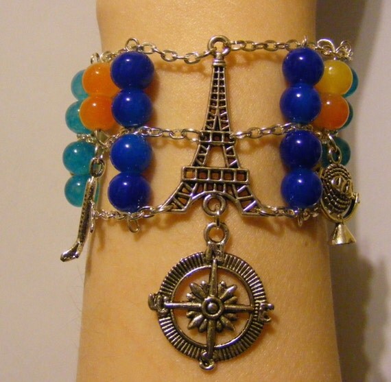 Eiffel tower bracelet Eiffel tower jewelry by LJsBraceletBoutique