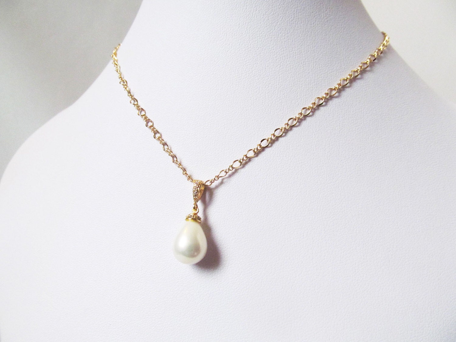 pearl drop necklace pearl bridal jewelry pearl bridal