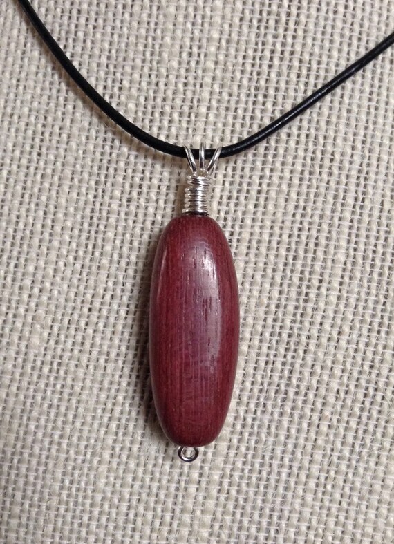 Purple Heart Wood Pendant