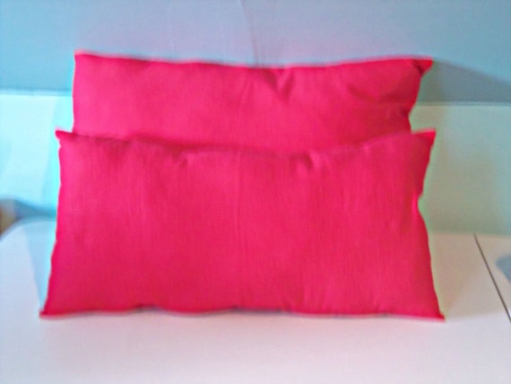 Decorative Throw Pillow Set Solid Red Flannel by PillowsForNow