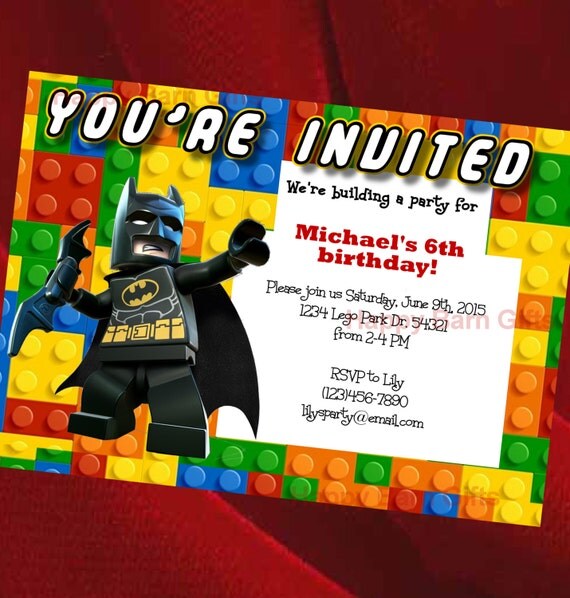 Batman Lego Movie Invitations 5