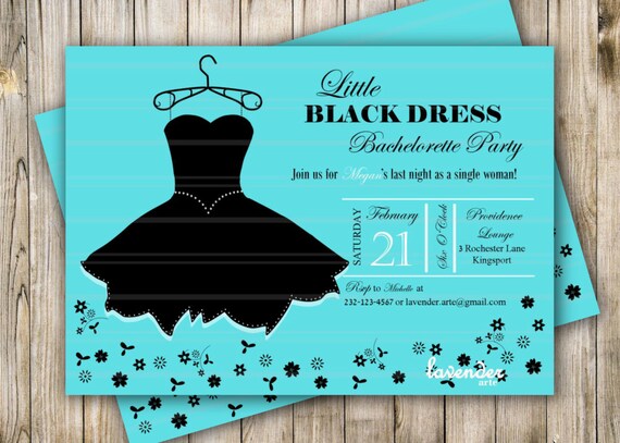 Little Black Dress Bridal Shower Invitations 10