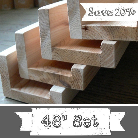 48 Discount Set Floating Picture Ledge Cedar Wall by RehobothFarm