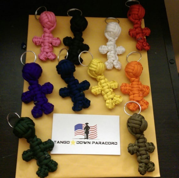 Paracord voodoo doll keychain by TangoDownParacord on Etsy