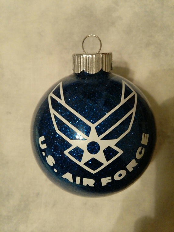 U.S. Air Force Glass Glitter Ornament