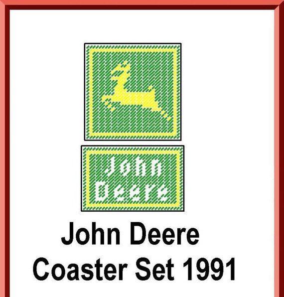 John Deere Coaster Set Pattern in Plastic by TamarasTraditions