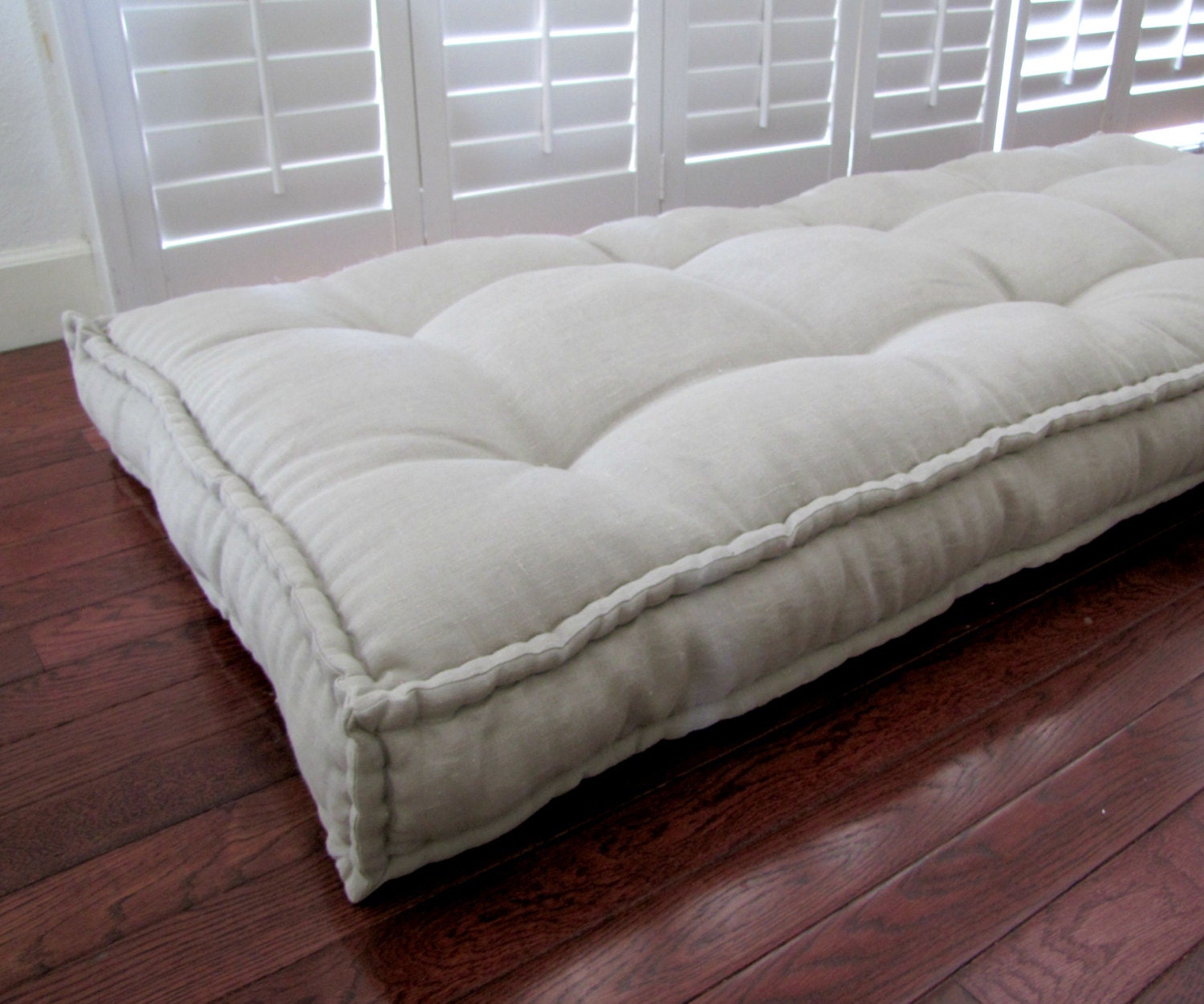 Linen Daybed Mattress Custom Cushions Tufted Linen Cushion