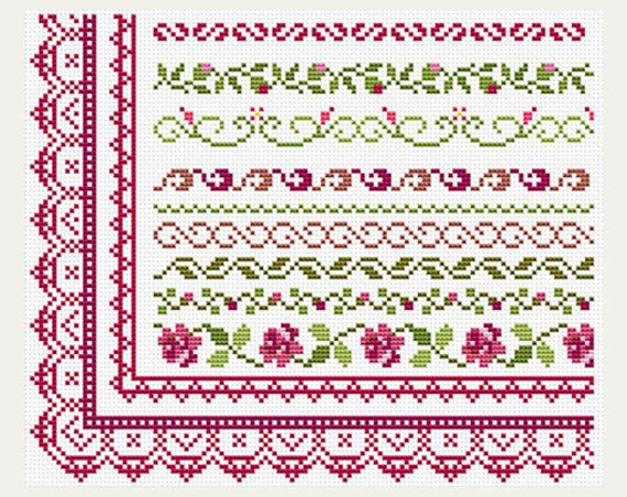 Cross Stitch patterns border Counted cross stitch Border