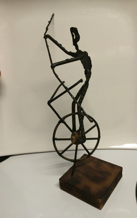 Vintage Bicycle art sculpture whimsical sculpture metal art