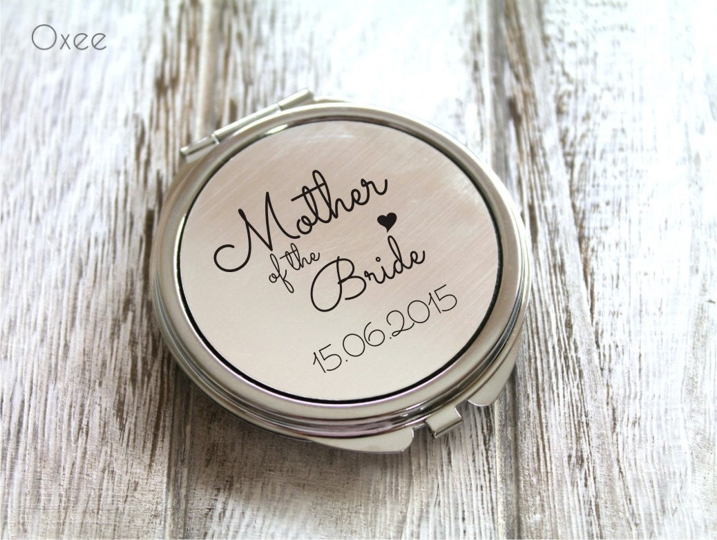 Personalized engraved pocket mirror compact mirror wedding