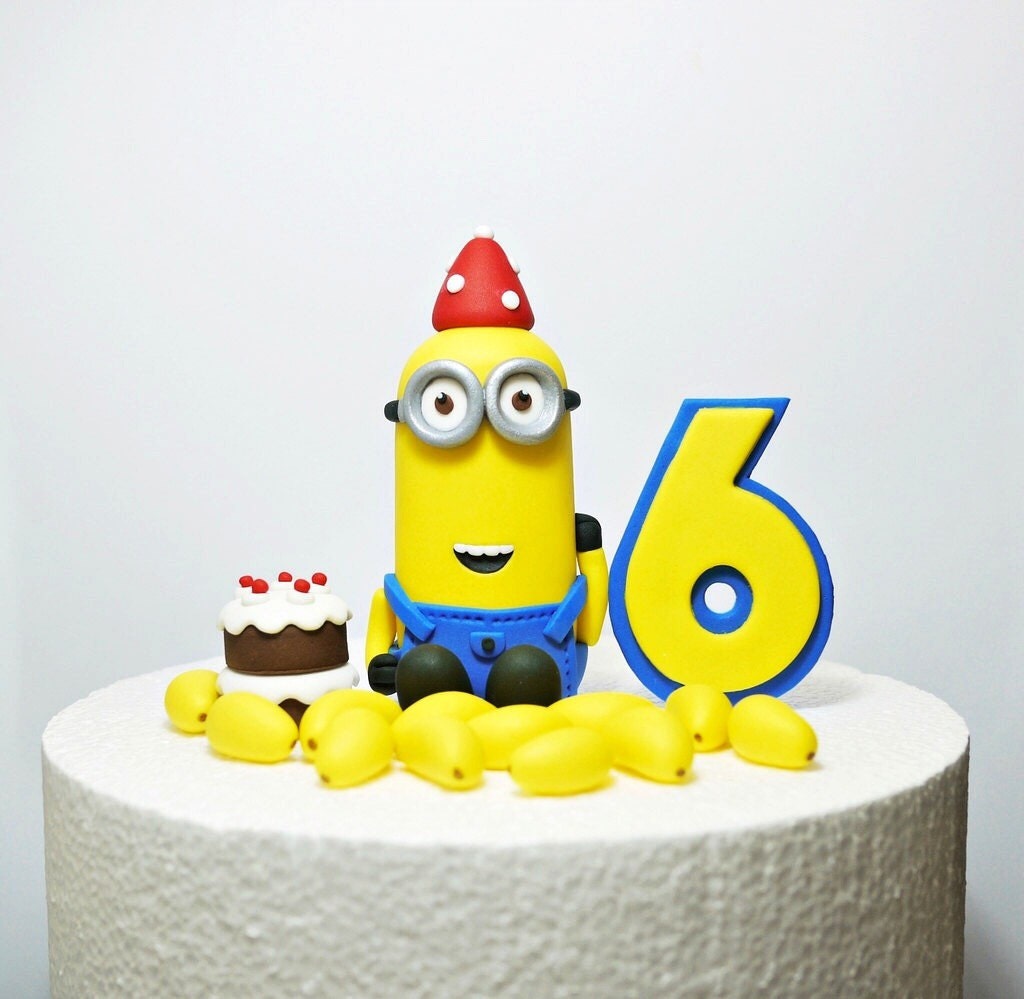 Fondant Minions Cake Topper Fondant Minion Birthdayrt