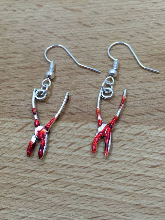 Items similar to halloween earring, pliers earrings, holiday jewerly