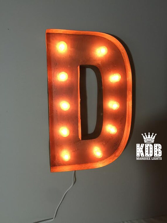 Letter D Marquee Light 24 High
