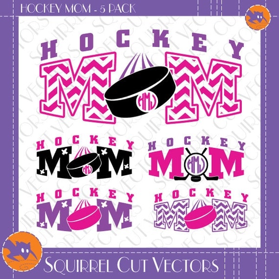 Download Hockey Mom Monogram Frames and Art SVG DXF EPS Cutting files