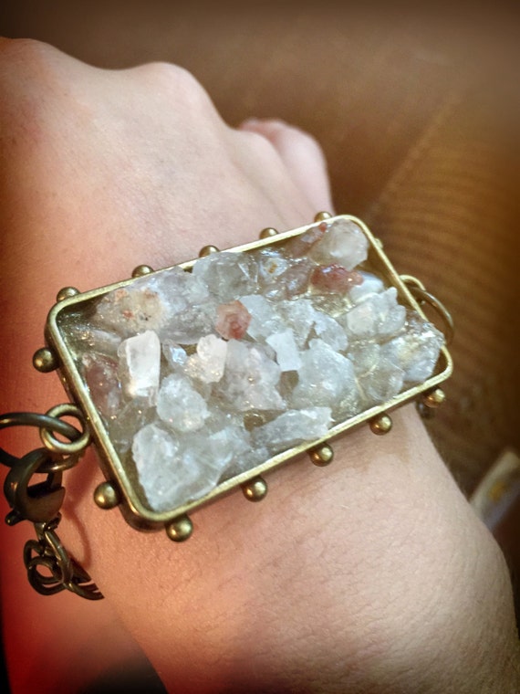 raw amethyst crystal bracelet