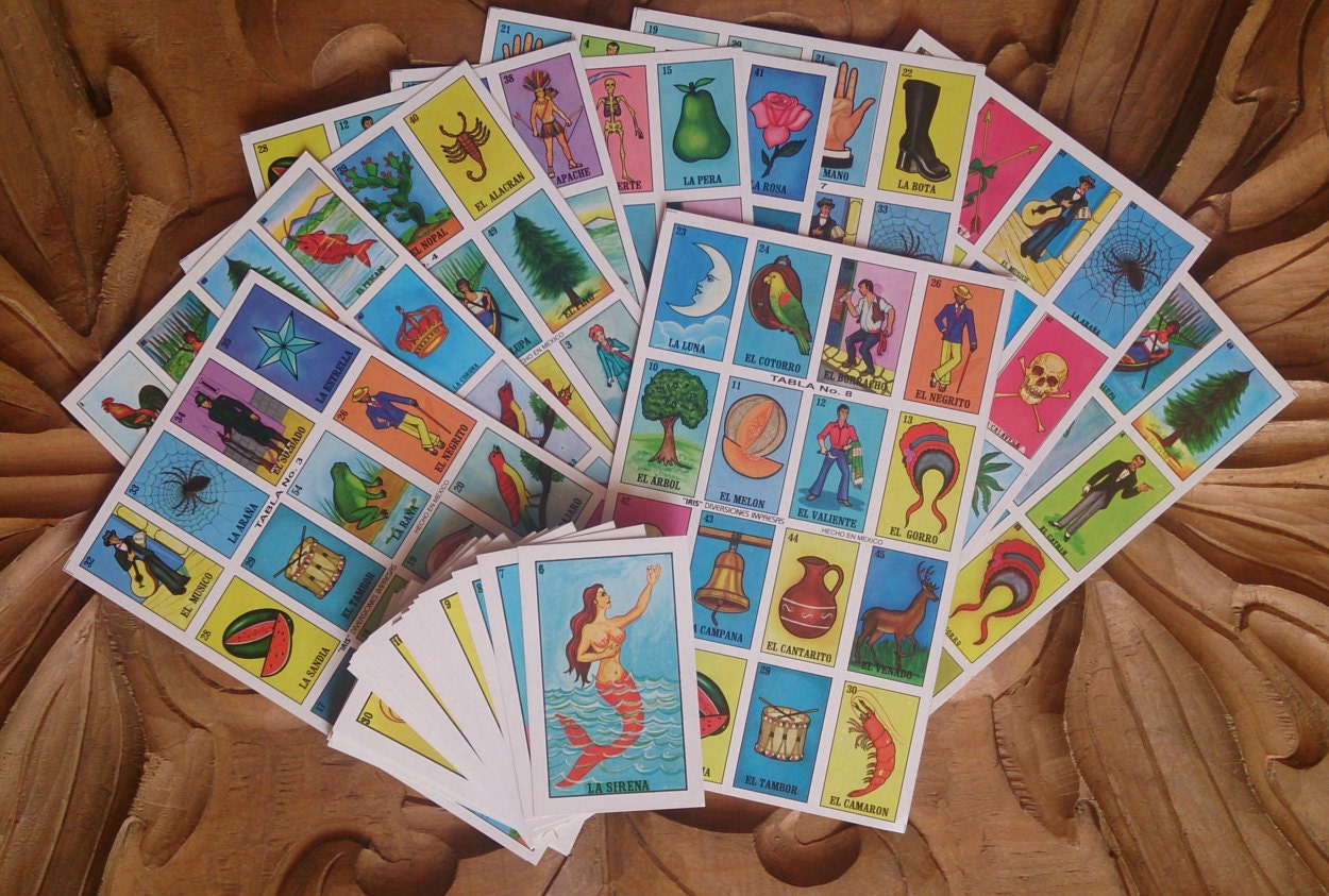 Mexican Loteria Bingo Game 10 playersTranslated Lyric Song