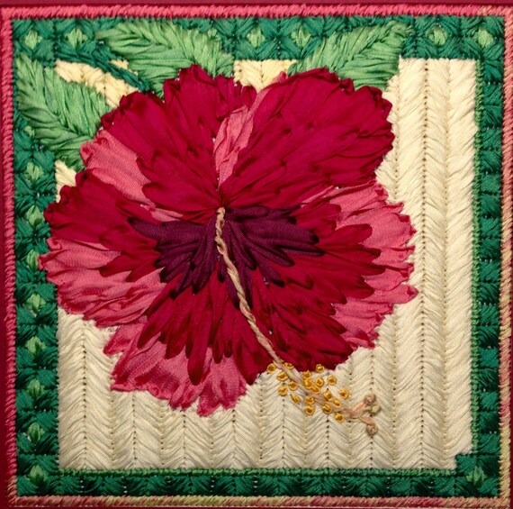 Hibiscus Silk Flower Needlepoint Complete Kit 2nd in this