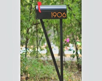 Modern Steel "V" Mailbox Post