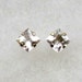 White Topaz 5mm Princess Cut Gemstones in 10k Yellow Gold Stud Earrings