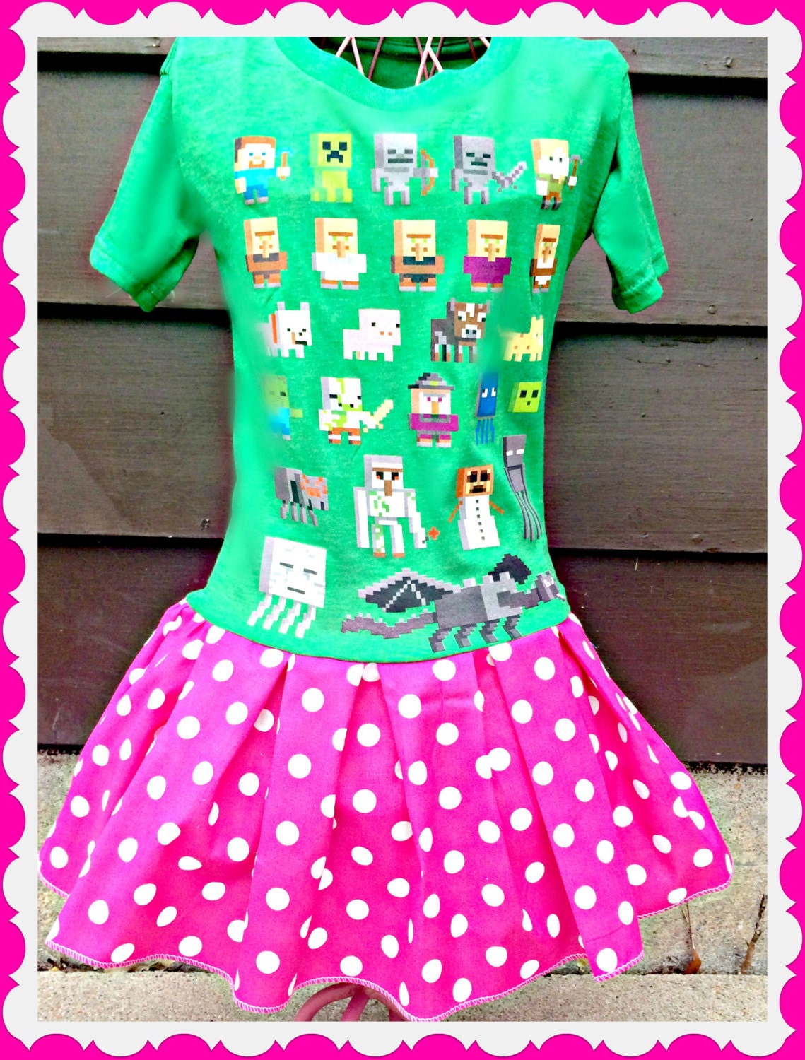 robe de filles Minecraft filles filles mine par BlossomBlueBoutique