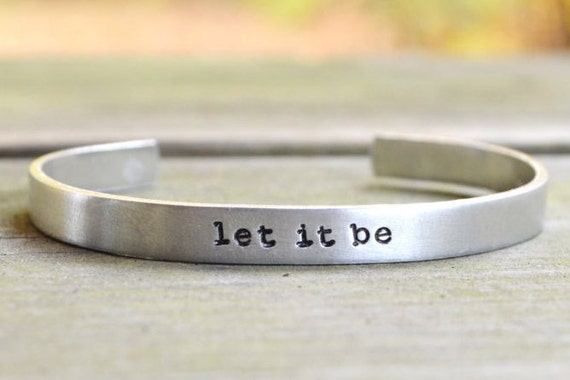 Metal Cuff Let It Be Bracelet Beatles Bracelet