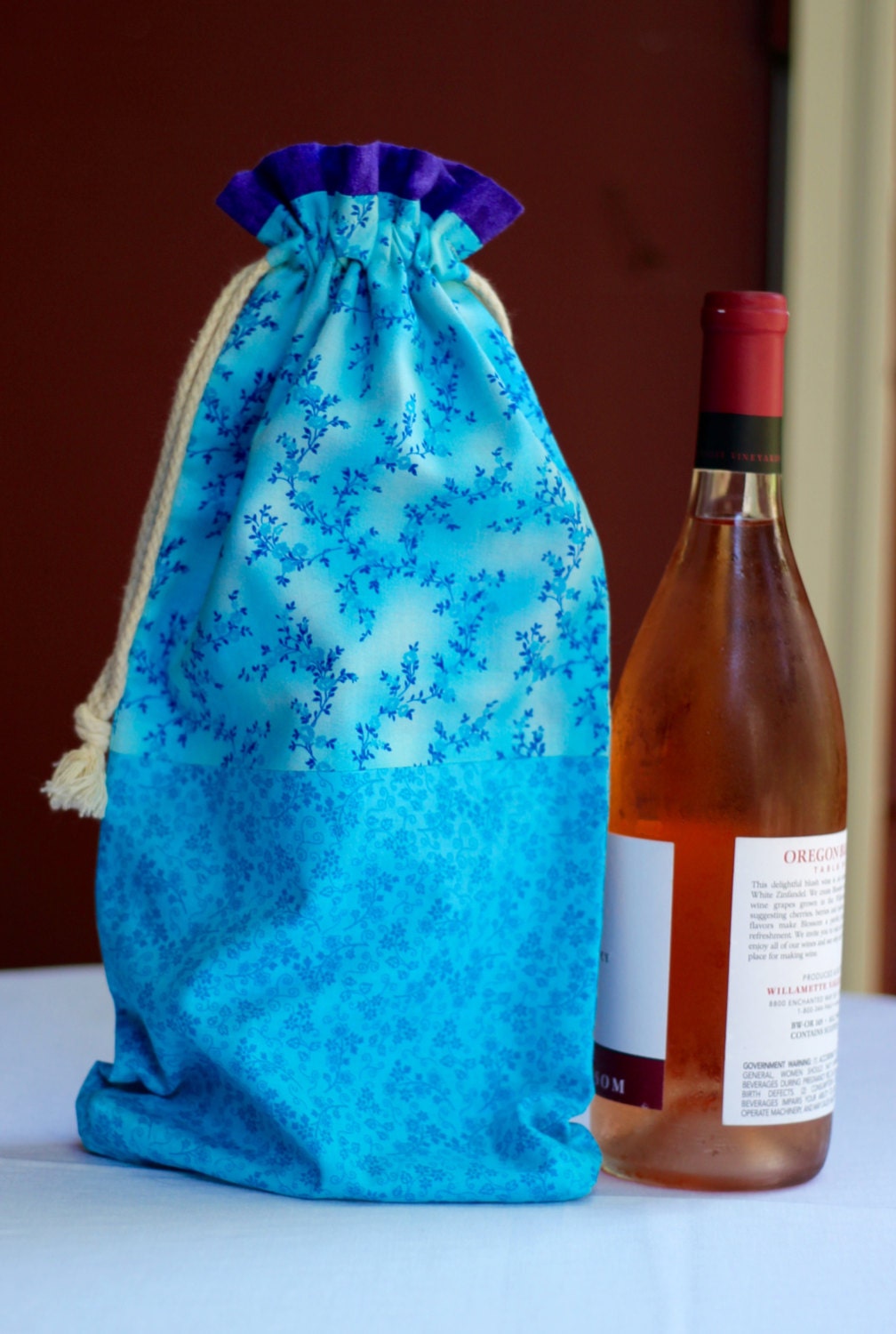 drawstring wine bag