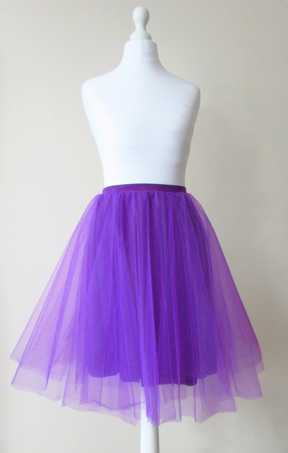 Purple tulle skirt Purple tutu Tulle circle skirt Purple net