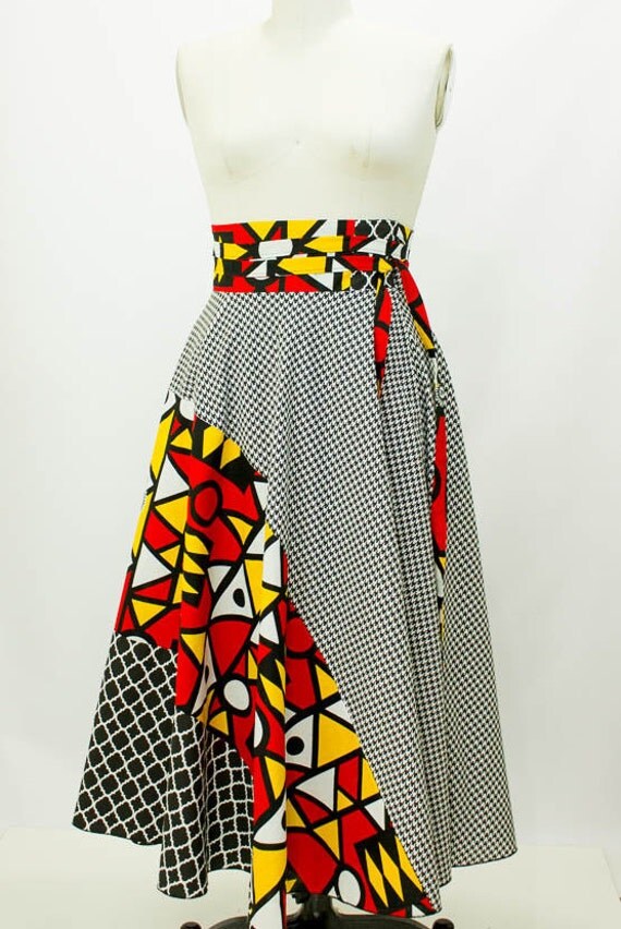 African Print Skirt Plus Size (14 20) 40" L READY TO SHIP