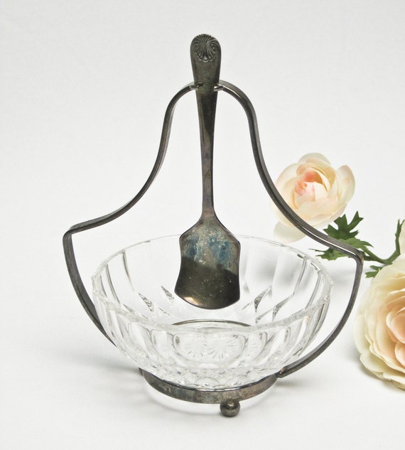 Antique English Jelly Server / Relish Bowl / Silverplate