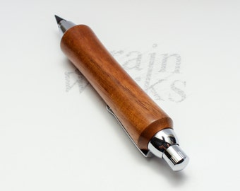 Handcrafted Artist / Workshop Sketch Pencil - Hawaiian Koa with Chrome Accents (5.6mm Lead)