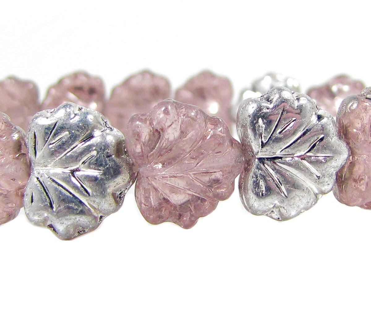 Czech Glass Maple Leaf Beads 10x13mm by PerpetualRevolution