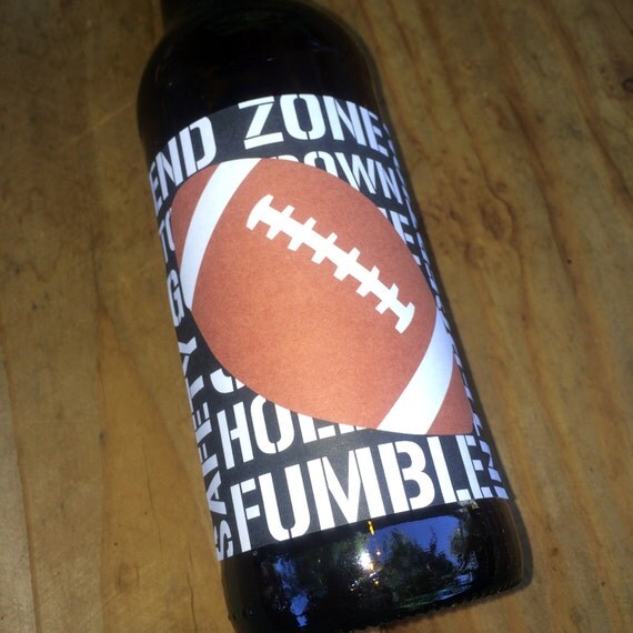 Football Beer Labels, Fantasy Football, Football Birthday, Super Bowl    football beer labels