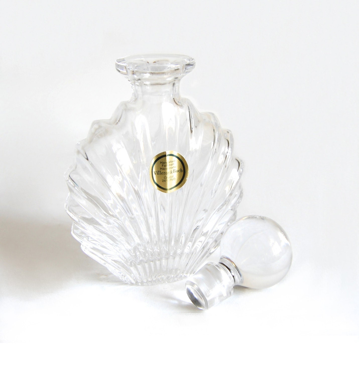 Villeroy & Boch Art Deco Style Perfume Bottle Vintage Crystal