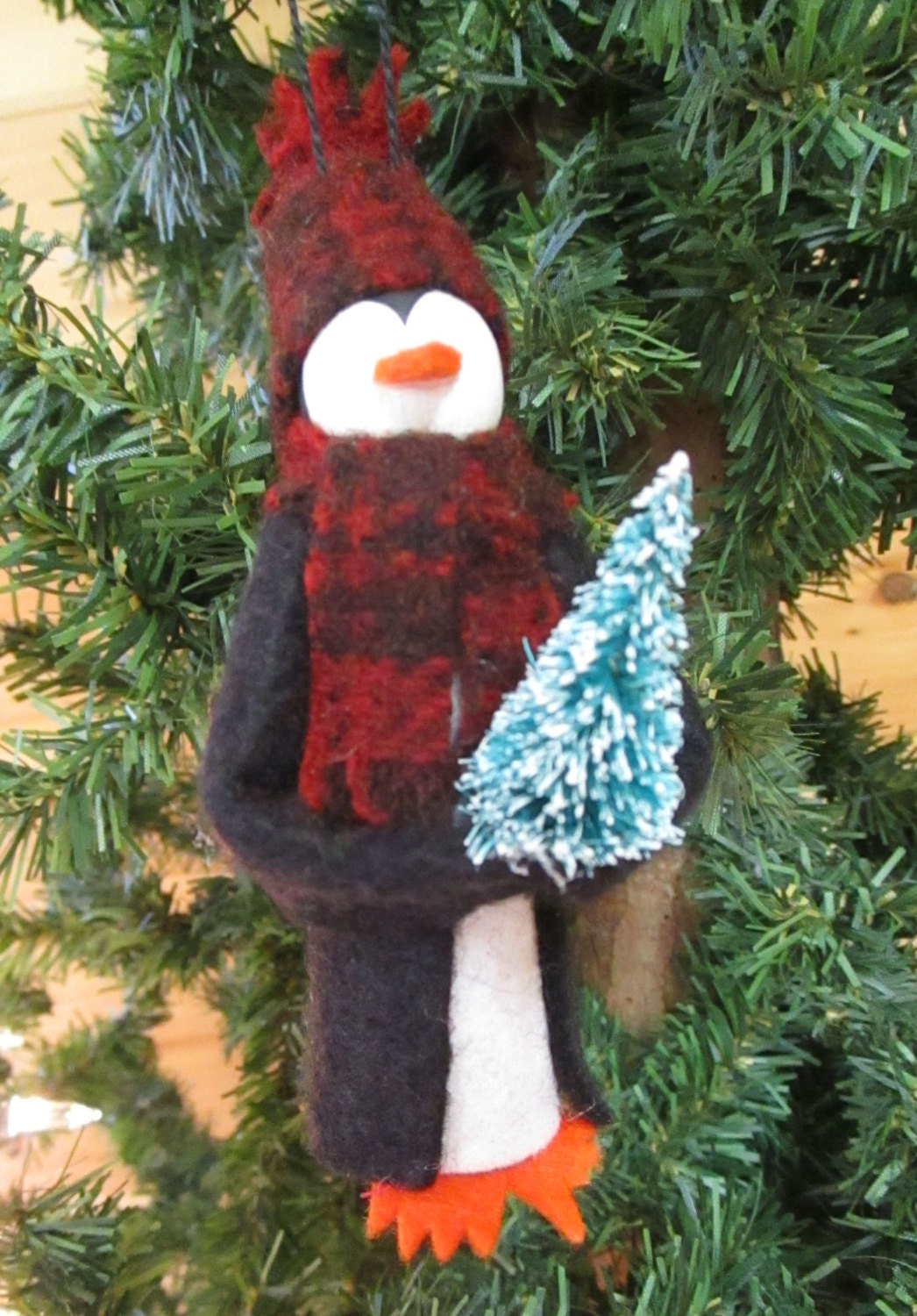 Penguin Christmas Ornament Clothespin Ornament