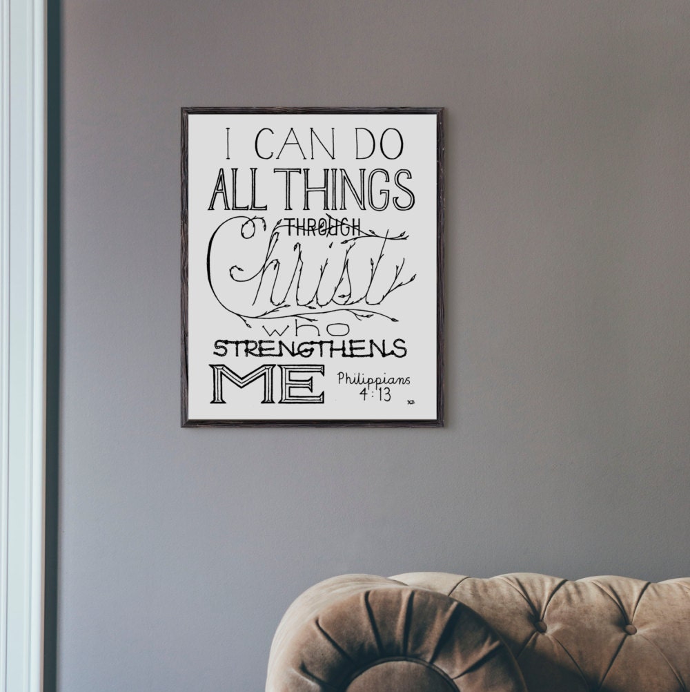 I Can Do All Things Christian Wall Art Bible Verse Wall Art